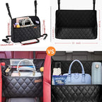 WLLWOO WLLWOO Car Net Pocket Handbag Holder Between Seats Back Storage Organizer Purse Holder for Console Front Seat Storage Barrier