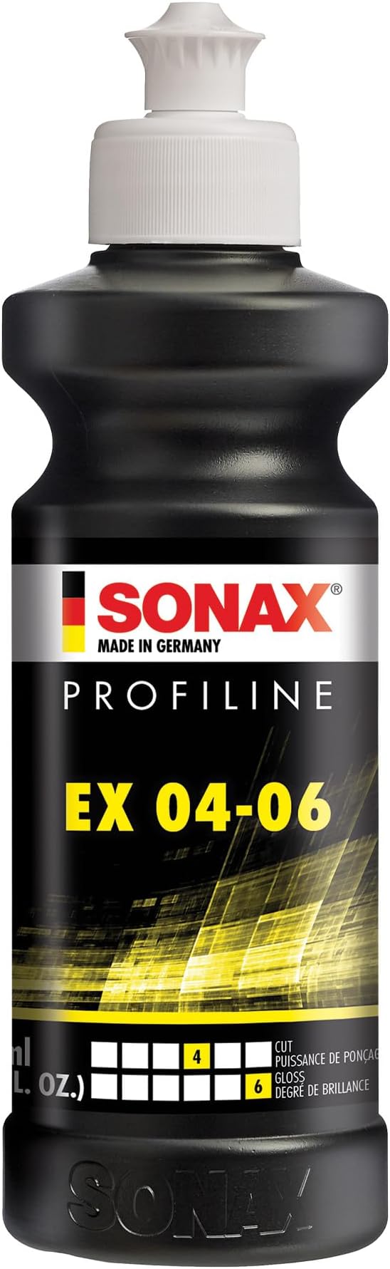 SONAX EX 04-06 Dual Action Polishing Compound | One-Step Medium Cut & High Gloss Finish | Removes Swirls, Water Spots & Oxidation | DA Polisher Safe | Silicone-Free & VOC Compliant | 242141 | 250 ml.
