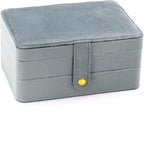 KOOAAICCHI Small Jewelry Box, Travel Jewelry Organizer, Portable Jewelry boxes for Women Girls Gift, Double Layers PU Leather