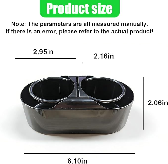 Craedli Car Center Console Cup Holder, Automotive Beverage Holder for Fixing Water Cups and Drinks, Self-Adhesive Vehicle Int