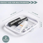 YQBRAO Hard Sided Clear Zipper Case for Storage- Professional-Grade Plastic Clear Zipper Pencil Case,Toy Storage Bins, Toilet