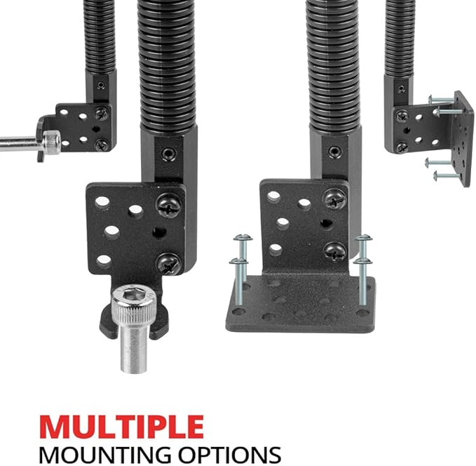 Tackform Tablet Mount for Car and Truck [ELD Mount] Industrial 22 Inch Aluminum Rod Gooseneck Seat Rail Holder for Taxi, Van, Vehicle, Semi, etc. Compatible with iPad, Galaxy, Surface and More.