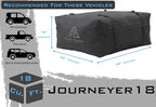 Journeyer - 18 Cubic Feet Weatherproof Rooftop Cargo Carrier for Top of Vehicle, Attaches with or Without Roof Rack 48" L x 36" W x 18" H