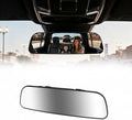 Rear View Mirror, 9.3 Inch Chrome Anti-glare Panoramic Rear Mirrors Universal Convex Car Interior Clip on Extra Big Wide Angle Rearview Mirror Extender to Reduce Blind Spot for Car SUV Truck