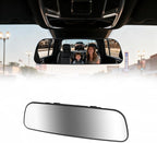 Rear View Mirror, 9.3 Inch Chrome Anti-glare Panoramic Rear Mirrors Universal Convex Car Interior Clip on Extra Big Wide Angle Rearview Mirror Extender to Reduce Blind Spot for Car SUV Truck