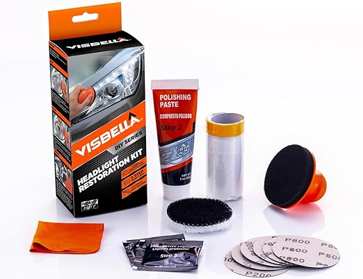 Auto Vehicle Headlight Restoration Kit, DIY Car Care Electric Repair Kit to Restore Oxidation Hazy Yellow Scratch for Headlig