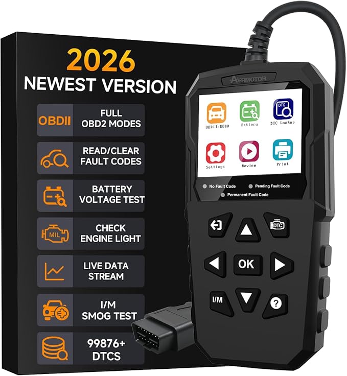 OBD2 Scanner,V880 Check Engine Light Code Reader for Cars and Trucks with Reset,Live Data,I/M Smog Test, Scan Tool Diagnostic