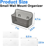 Diesisa 2pc Acrylic Wall Mount Organizer, Adhesive Cabinet Door Organizer,Acrylic Bathroom Shelves for Wall,No Drilling Hang 
