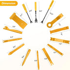 GOOACC 102Pcs Trim Removal Tool, Auto Push Pin Nylon Bumper Retainer Clip Set Fastener Terminal Remover Tool Round Handle Cro