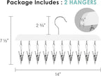 StorageWorks Hat Rack, Closet Organizer and Storage for Baseball Caps,Set of 2 with 10 Adjustable Stainless Steel Clips, Fits