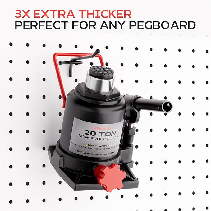 69PCS 2/4/6 Inch Extra Thick Pegboard Hooks, Heavy Duty Peg Board Organizer Accessories, Peg Board Tool Hangers Fit for 1/4" 