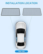 Car Window Shades for Toyota-Highlander(2021-2025),2-Pack Rear Window Sun Shades for Baby – Breathable Mesh, UV & Heat Blocker, Privacy Protection for Camping, Travel, Sleep & Nursing