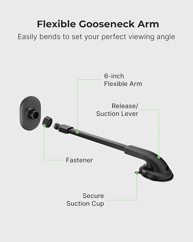 Magsafe Magnetic Phone Car Mount - Magnetic Cell Phone Holder for Car - Perfect for Magsafe Compatible Device (iPhone 14/15/16/17 and Smartphone) - Gift Accessories for Car - Gooseneck