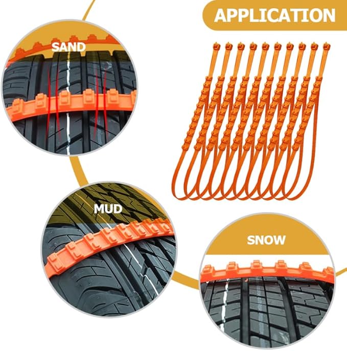 20 Pcs Car Snow Chains Zip Tie for Tire Cable Snow Tire Chains s for Cars Snow s Cable s for s Snow es Snow s for s Ties