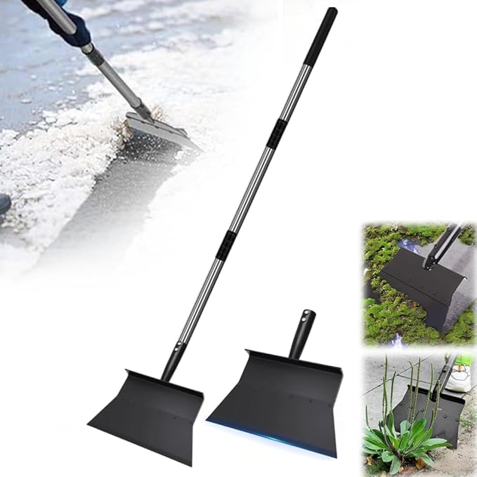 Ice Scraper Heavy Duty, 2026 New Snow Shovel, Ice Chopper for Driveway, 53 inch Flat Floor Cleaning Scraper with Adjustable Handle, Gardening Spade Shovel for Driveway, Weed Removal, Garden (1 Pcs)