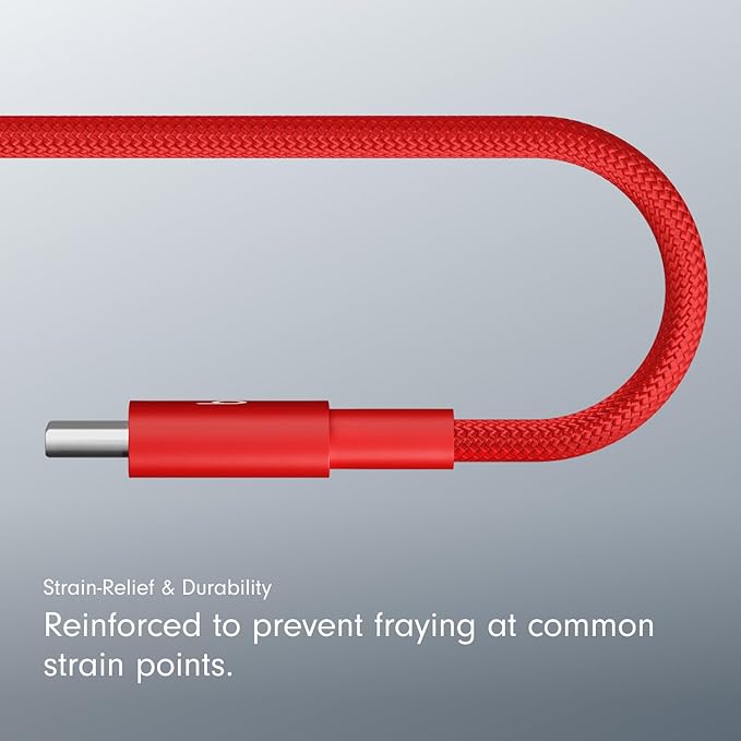 Beats USB-A to USB-C Woven Cable Fast Charging Durable and Tangle-Free Design Compatible Charger for Apple & Android Devices 