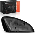 A-Premium Driver Side Rearview Mirror Cover Cap - Compatible with Honda Accord 2018 2019 2020 2021 2022 - Smooth Black, Without Turn Signal Hole