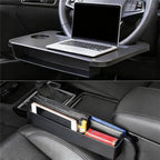 2 In 1 Steering Wheel Desk, Universal Steering Wheel Tray Table With Seat Gap Filler Organizer in Between Seat Organizer Car Food Tray For Laptop, Eating, Writing Work Road Trip