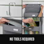 GORILLA GRIP Over The Door Organizer Storage, 5 Deep Hanging Shelves, Holds 50lbs, Closet Organizers Shelf for Bedroom, Shoes
