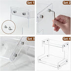Bathroom Counter Organizer Countertop 2 Tier Storage Acrylic Corner Makeup Organizer for Perfume Stand, Vanity Holder, Dresse