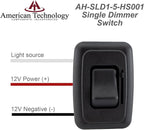 12 Volt DC Dimmer Switch for LED, Halogen, Incandescent - RV, Auto, Truck, Marine, and Strip Lighting (Slider, Black)