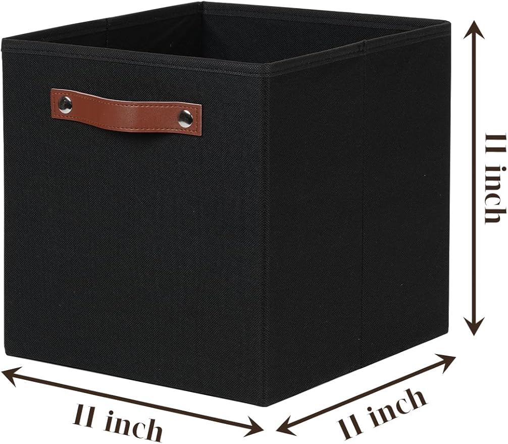 Temary 11x11 Storage Cubes Fabric Cube Storage Bins with Handles Clothes Storage Boxes Baskets for Organizing Home, Shelf, Cl