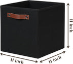 Temary 11x11 Storage Cubes Fabric Cube Storage Bins with Handles Clothes Storage Boxes Baskets for Organizing Home, Shelf, Cl