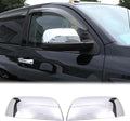 Car Door Rear View Mirror Cover Trim Compatible with Toyota Tundra 2007-2021 Sequoia 2008-2020 Exterior Rearview Mirror Housing Cap Protector Accessories, Only Fit Without Turn Signal Lights Version