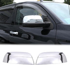 Car Door Rear View Mirror Cover Trim Compatible with Toyota Tundra 2007-2021 Sequoia 2008-2020 Exterior Rearview Mirror Housing Cap Protector Accessories, Only Fit Without Turn Signal Lights Version
