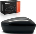A-Premium Passenger Side Rearview Mirror Cover Cap - Compatible with Mazda 3 2014 2015 2016 2017 2018 Sedan - Smooth Black, Built in Japan