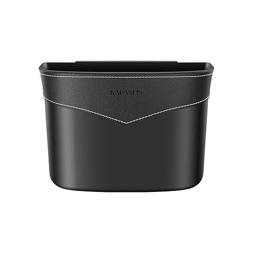 Car Trash Can Mini Trash Bin Garbage Organizer with Plastic Trash Bag Automotive Small Garbage Bin for Home Office Auto Vehicle Car Door Front Back Seat Storage Accessories (Glovebox trash can)
