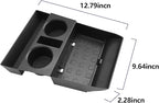 LUWU for 2024 2025 2026 Hyundai Santa Fe Center Console Organizer 2026 Santa Fe Accessories Santa Fe Cup Holder Insert Cup Holder Organizer Santa Fe Lower Console Organizer Storage Tray Drink Holders