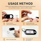 Sdstone Portable Zippered Key Organizer,Fireproof and Waterproof Key Binder with 24 Key Tags Key Case,Portable Manager, Landl
