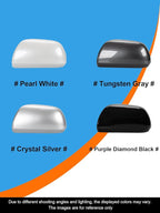 Car Door Rearview Mirror Cover Cap Housing Protective Cover For Exterior Mirrors Fit For Toyota Highlander 2008 2009 2010 2011 2012 2013(Silver Left Driver Side)