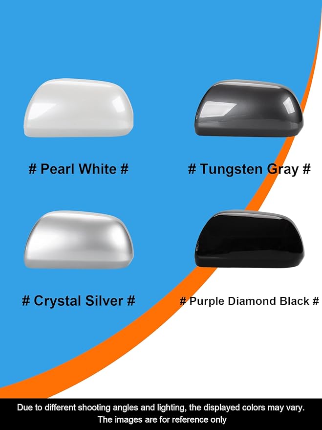 Car Door Rearview Mirror Cover Cap Housing Protective Cover For Exterior Mirrors Fit For Toyota Highlander 2008 2009 2010 2011 2012 2013(Pearl White,Left Driver Side)