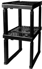 Locker Organizer Shelf， Adjustable Width and Height, Ideal Locker for School, Office, and Gym Lockers (Black 2 Pack), PLKSLF0