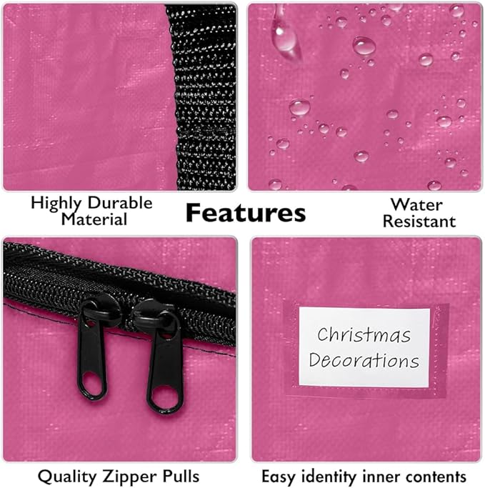 ClearSpace Oversized Moving Bags or Storage Bag – Large Moving Boxes with Backpack Straps, Zippers & Handles – Heavy-Duty Pac