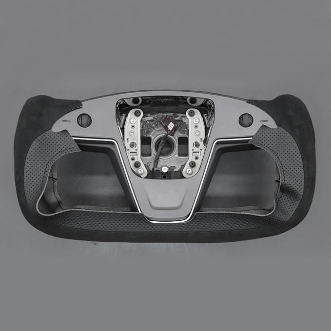 MEWANT Hand Stitched Tesla Model S Yoke Steering Wheel Cover Wrap for Tesla Model S 2021-2023 / Model X 2021-2023 Tesla Yoke Steering Wheel Accessories(3D Style)