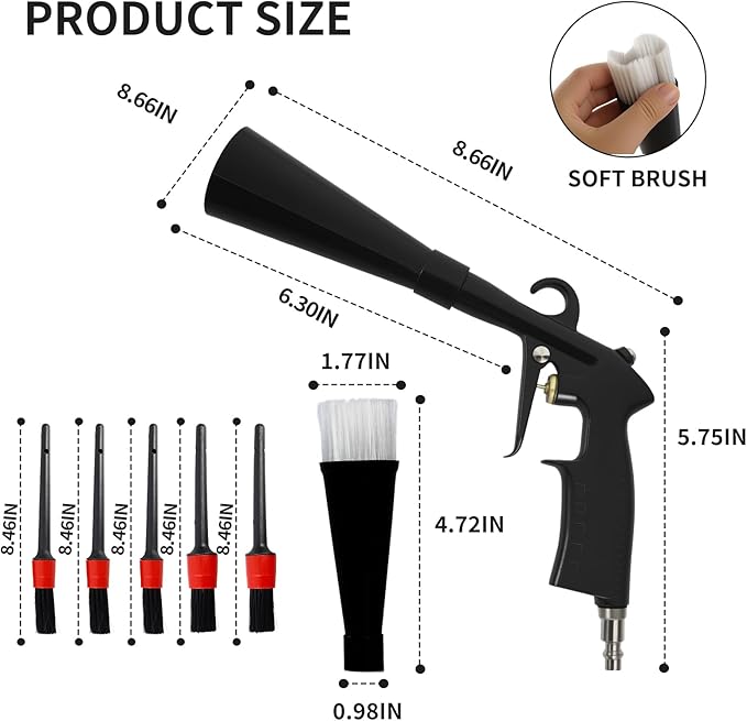 Car Cleaning Gun Detailing Interior Dryer Air Blow Gun|Car Detailing Kit Interior Cleaner|High Pressure Blower Gun|Car Cleani