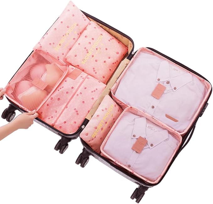 Packing Cubes for Suitcases - 7 Pieces,Light Packing Cubes for Travel, Suitcase Organizer Bags Set, Luggage Organizers for Su
