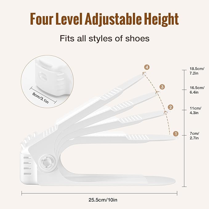 Neprock Shoes Slots Organizer for Closet, Shoe Rack Organizador De Zapatos for Closet Organization, Shoe Slots Organizer Shoe