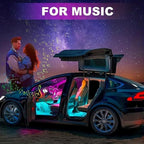 Car LED Interior Strip Lights, RGB Car Interior LED Light Wireless APP and Remote Control, 9 in 1 Ambient Lighting Kit with 236 Inches Fiber Optic, EL Wire Lights for Car Inside