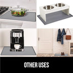 GORILLA GRIP Waterproof Silicone Under Sink Mat with Raised Lip for Kitchen and Bathroom, Cabinet Shelf Liner Stay in Place M