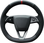 MEWANT DIY Stitching Steering Wheel Cover Wrap for Tesla Model 3 Highland 2023-2025/Model Y 2025 Highland for Tesla Model 3/Model Y Accessories