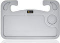 EcoNour 2 in 1 Car Steering Wheel Tray (Grey) | Multipurpose Car Steering Wheel Desk for Laptop and Food | Car Tray for Eating | Steering Wheel Accessories