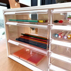 livinbox 13 Drawers and Dividers Desk Drawer Organizer for Hair Accessories Arts Crafts Sewing Supplies Stationary Teacher To