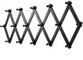 SCUNDA Accordion Wall Hanger with 16 Hooks, Wooden Wall Expandable Coat Rack for Coat, Hats, Baseball Caps, Coffee Mug, Jewel
