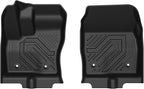 LASFIT Front Floor Mats for Ford Transit Connect 2014-2021 Vinyl Floor with Floor Posts All Weather Protector TPE Car Floor Liner for Transit Vans, 1st Row Only, Black