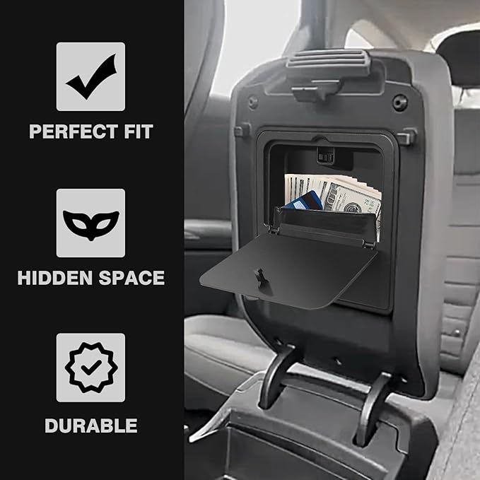 Muslogy 2PCS Center Console Organizer & Hidden Storage Box One-Touch Compatible with Kia K4 2025 Accessories Armrest Privacy Insert Tray Console Divider Insert Organizer