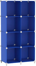 AWTATOS Cube Storage Organizer, 8 Cube Closet Organizers and Storage Shelves, DIY Stackable Bookshelf for Bedroom, Home, Admi